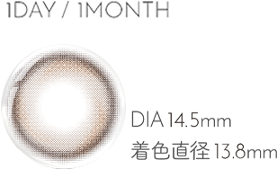 1DAY DIA14.5mm 着色直径13.6mm