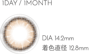 1DAY/1MONTH DIA14.2mm 着色直径12.8mm