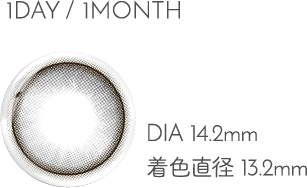 1MONTH LIMITED COLOR DIA14.2mm 着色直径13.6mm